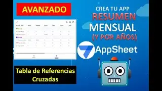 Crear un RESUMEN MENSUAL (y por A&Ntilde;OS) de gastos, en AppSheet. (data de referencias cruzadas)