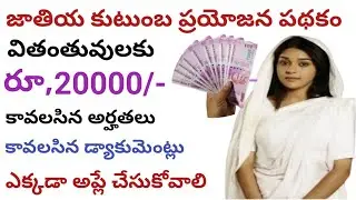 Nfbs Scheme Telugu || Nfbs Scheme How to Apply Telugu || National Family Benefit Scheme in Telugu 