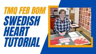 Swedish Heart Quilt Block Tutorial (TMQ February Block of the Month) HD 1080p