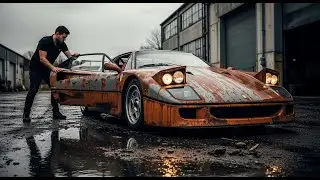 ASMR Abandoned Ferrari F40 Restoration | Satisfying Full Rebuild