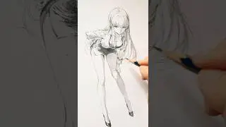 Just sketch C.C. (Code Geass) #sketch #drawing