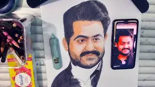 Junior NTR drawing | doms colour | My drawing #support #success #subscribe #thankyou #shorts