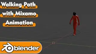 Walking Path with Mixamo Animation #blender #blendertutorial #animation