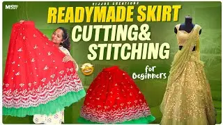 Frill lehenga cutting & stitching #attached net fabric|| vijju creation's