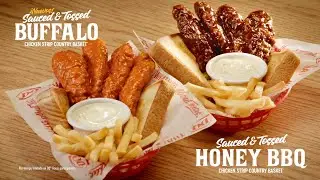 Texas Dairy Queen - Sauced & Tossed Chicken Strip Country Baskets: NEW Buffalo and Honey BBQ