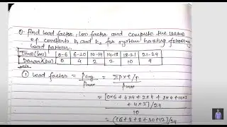 peak load | load factor | contribution factor | annual energy sell | constant k1 and k2