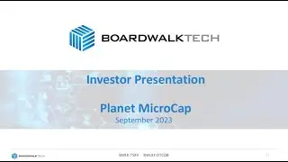 Boardwalktech Software (TSXV: BWLK), (OTCQB: BLWKF) - Q&A with Harold Leishman, Canaccord Genuity