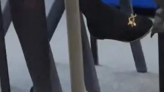 Candid flats under desk