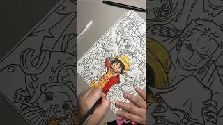Luffy #onepiece #anime #onepiececoloring #coloringbook #monkeydluffy #strawhatpirates #strawhatluffy