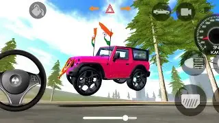 Pink Mahindra Thar 🇮🇳 Indian Car Simulator 3D Game | City Drive, Extreme Stunts & Open World game