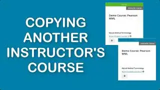 Pearson MyLabs & Mastering Course Copy