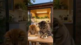 Funny Cat Chefs Making Pizza! 🍕😹 Dough Fail & Cooking Fun #Shorts
