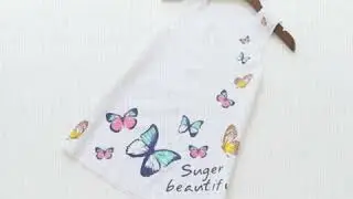 Summer Baby Girls Sleeveless Butterfly Printed Princess Dress
