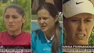 Su&aacute;rez, Fern&aacute;ndez y D&iacute;az-Oliva en la previa del Australian Open 2003