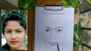 Using HB pencil for shading the face/Happy birthday to you my sister ❤️/gift.../ portrait