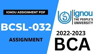 BCSL-032 Solved Assignment BCA 3rd Semester 2022 - 2023  IGNOU