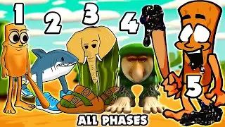 FNF Italian Brainrot ALL PHASES | Friday Night Funkin' vs Pibby Tung Tung Tung Sahur (FNF Mod)