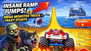 Zombie drive monster truck|| gaadi wala game || car racing game video 🏎️