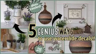 ⭐5 GENIUS WAYS TO USE WATERSLIDE DECALS!!~Vintage Floral Transfers~Photo Transfers~Labels & Nail Art