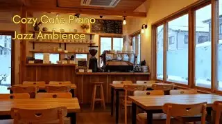 Cozy Winter Coffee Shop Ambience with Soft Piano Jazz for Relaxing, Studying & Working