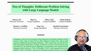 Tree of Thought prompting for LLM reasoning