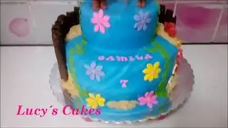 Cómo decorar torta de Moana con arena/ Lucy´s Cakes