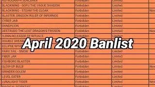 Yu-Gi-Oh April 2020 Banlist is Out
