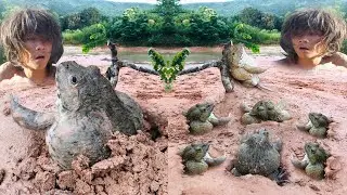Survival Skills: SMART idea and USEFUL with Boy and Man Save frog from Pit #survival #funny #comedy