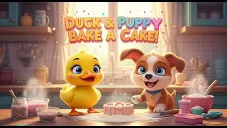 Duck & Puppy Bake a Cake 🎂🦆🐶 | Pixar-Style Funny Kids Cartoon | Learning & Friendship Adventure