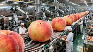 Inside a High-Tech Food Factory: How They Make Premium Peach Preserves (Full Process)