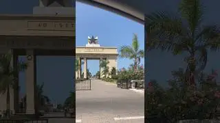 Let&rsquo;s Drive Through the Beautiful Signature of Ghana/ Black Star Square #ghana #accra #africa #afro