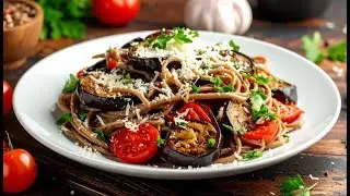 Roasted Eggplant Soba alla Norma! Tasty and easy!