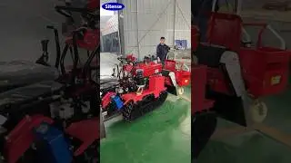 35HP Mini Crawler Tractor with Mini Corn Harvester #rotarytiller #tractor #minitractor #cultivator