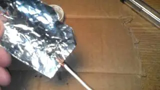 How to Solder copper wire to aluminum foil.