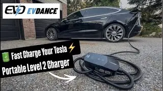 Обзор портативного зарядного устройства для электромобилей EVDANCE Level 2 | 40A NEMA 14 50 для T...