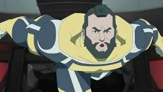 Guardians Of The Globe vs The Mauler Twins Invincible Season 3 Episode 3