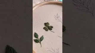 cloverleaf embroidery ☘️ #embroidery #handembroidery #modernembroidery #embroiderytutorial #sticken