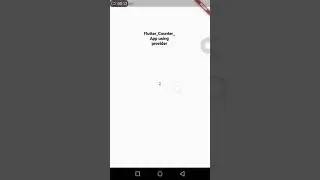Flutter Counter App using Provider package #shorts