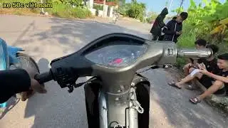 wave 50c 2023 độ hơi thi đấu với wave 100c anpha honđa|xe 50c việt nam