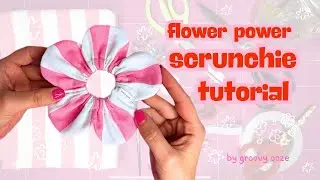 How to Sew a Flower Scrunchie | Easy DIY Scrunchie Sewing Pattern | Beginner Friendly Sewing Project