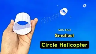Smallest circle plane (flying), how to make new flying circle, paper circle toy, notebook helicopter
