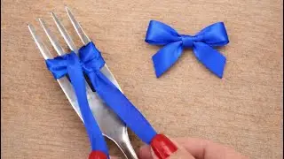 LAZOS o MOÑOS  fáciles con tenedores y con los dedos | 4 formas rápidas 🎀