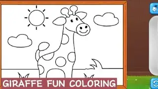 GIRAFFE FUN COLORING FOR KIDS #colouring #art #kidsvideo #education #10k #learningcolor #giraffe