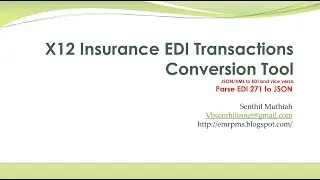 Parse EDI 271 To JSON