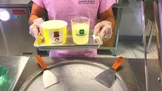 Ice Cream Rolls | how to make Coconut Ice Cream non-dairy / roll thai ice cream rolled in the USA