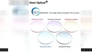 1.61 High Index MR-8 Super-Tough Radiation Protection Gradient Tint HMC EMI Anti UV Optical Lens For