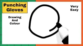Draw A Boxing Gloves And Colour It | Boxing Gloves Drawing Easy | Easy Drawing | Drawing Steps 101