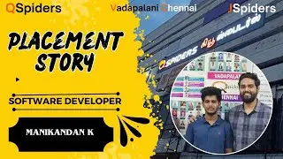 Success story of Mr.MANIKANDAN K as a software Engineer  Qspiders vadapalani Chennai.
