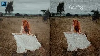Photoshop Tutorial: Rain Effect in Photoshop in Hindi
