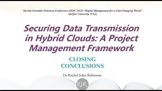 Conference Paper- Securing Data Transmission in Cloud | Conclusions | Rachel John Robinson